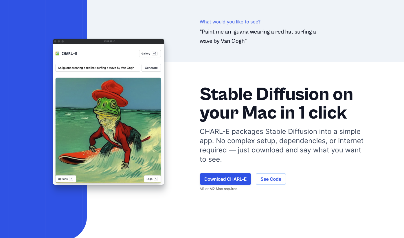 Charlie Holtz has released CHARL-E – A 1-click installer for Mac (M1 & M2) users