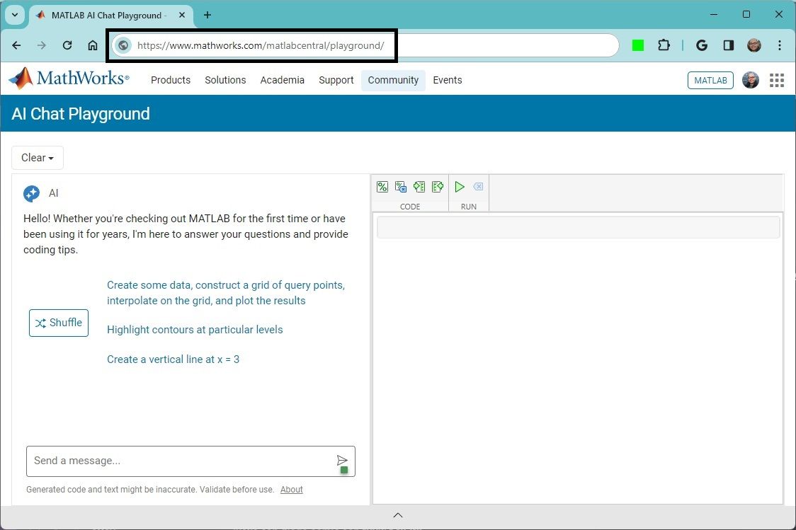 The MATLAB AI Chat Playground
